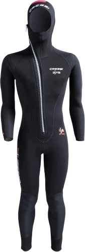 Cressi Diver Man Monopiece 5 mm Kombinezon Nurkowy XXL/6 Czarny Czerwony