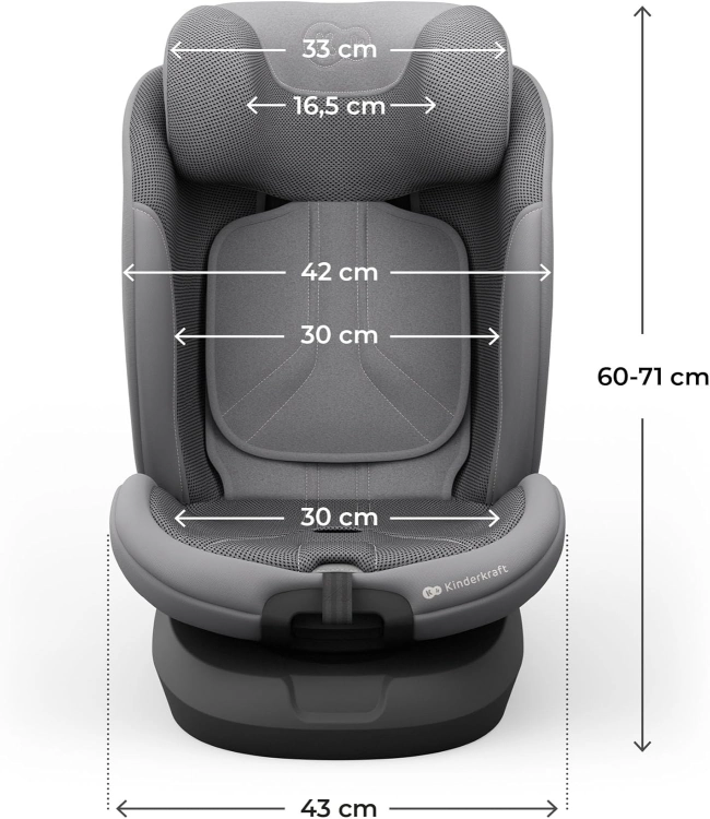 OUTLET Kinderkraft I-Grow 2 PRO I-Size 40-150 cm fotelik samochodowy obrotowy