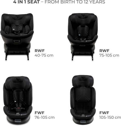 Kinderkraft XPEDITION3 I-Size 0-36 kg 40-150 cm obrotowy isofix