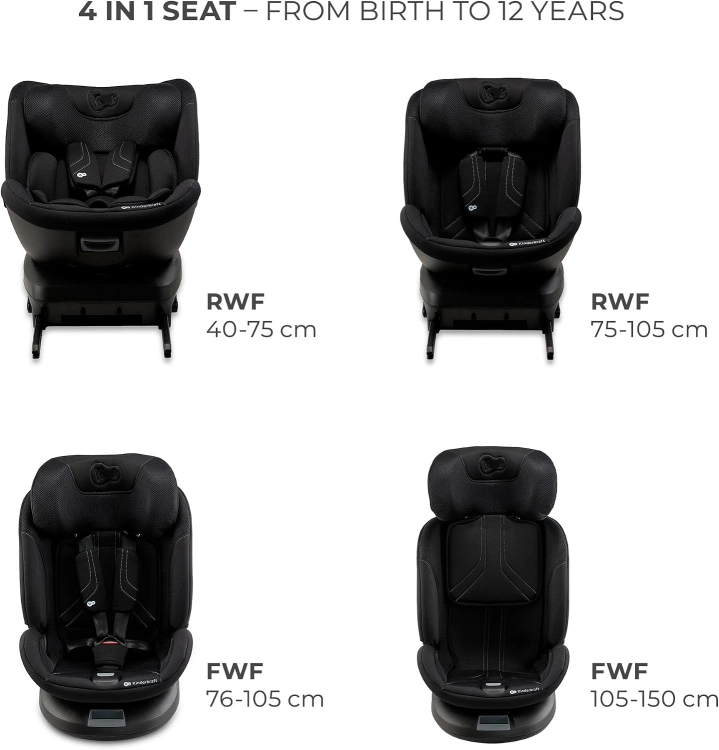 Kinderkraft XPEDITION3 I-Size 0-36 kg 40-150 cm obrotowy isofix