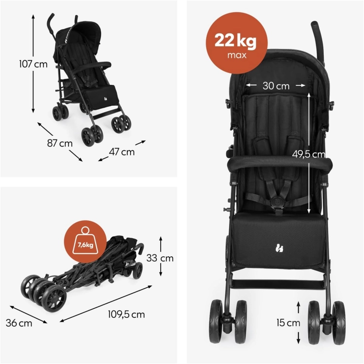 Hauck Fold N Care wózek spacerowy typ parasolka do 22 kg