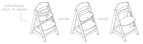roba Krzesełko do karmienia Sit Up III drewniane