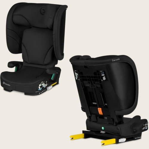 OUTLET Fotelik samochodowy SKŁADANY 100-150cm ISOFIX 15-36kg SZEROKI Lionelo Orin