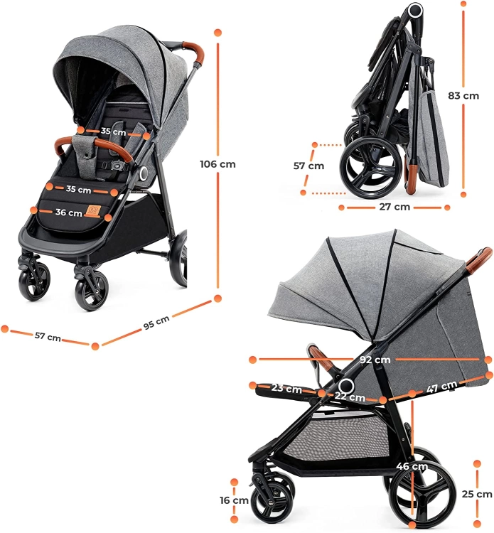 Kinderkraft GRANDE PLUS  wózek spacerowy do 22 kg
