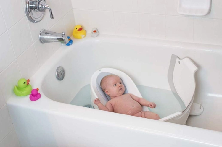 BabyDAM przegroda do wanny – szara mini wanienka zapora do wanny