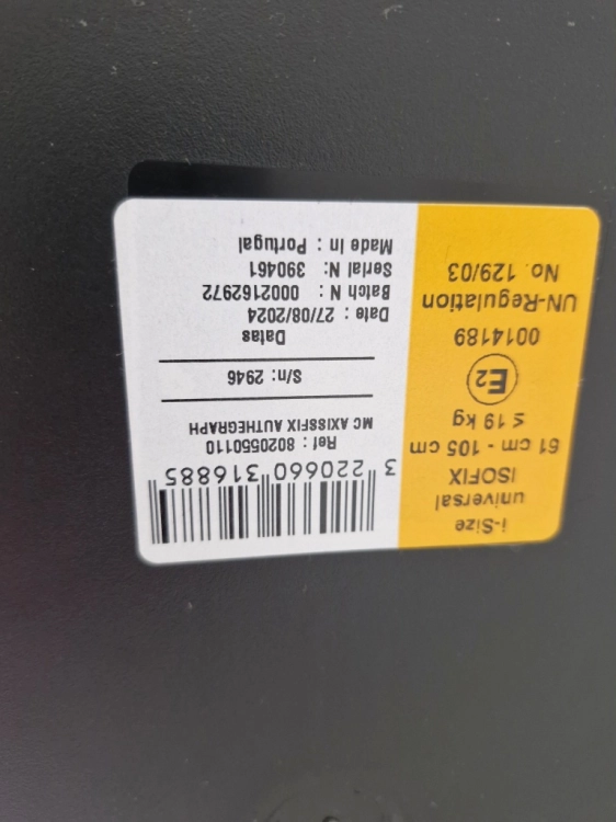 Używany Maxi-Cosi Axissfix Fotelik Samochodowy 9-18kg Authentic graphite