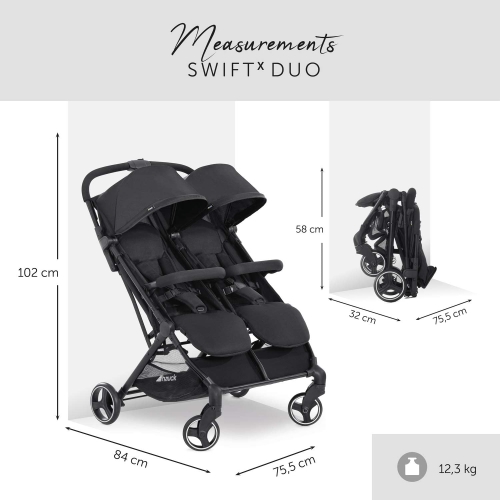 Hauck Swift X Duo wózek podwójny spacerowy dla bliźniąt